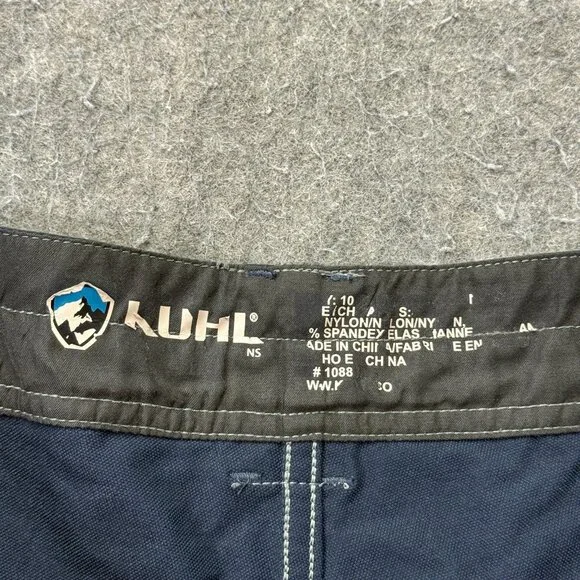Kuhl Mutiny River Shorts Men 30 Blue Nylon Stretch Zip Cargo 10" 5048 - Picture 6 of 15